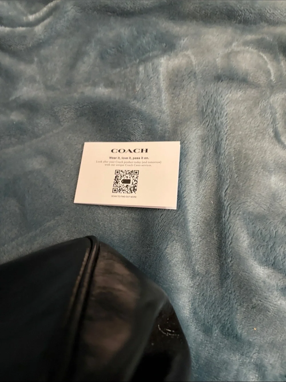 Coach Black crinkled Leather Asher with Double Straps